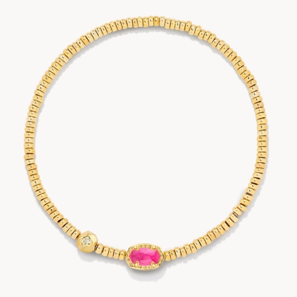 Kendra Scott Emilie Gold Stretch Bracelet Azalea Illusion - Picture 1 of 6